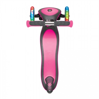 Globber-ELITE-DELUXE-LIGHTS-3-wheel-foldable-scooter-with-extra-wide-scooter-deck-deep-pink thumbnail 4