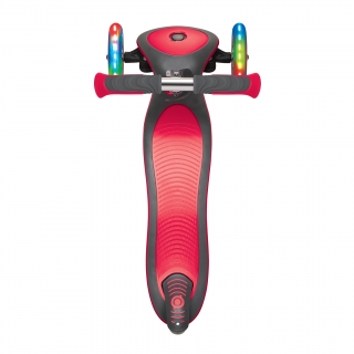 Globber-ELITE-DELUXE-LIGHTS-3-wheel-foldable-scooter-with-extra-wide-scooter-deck-new-red thumbnail 4