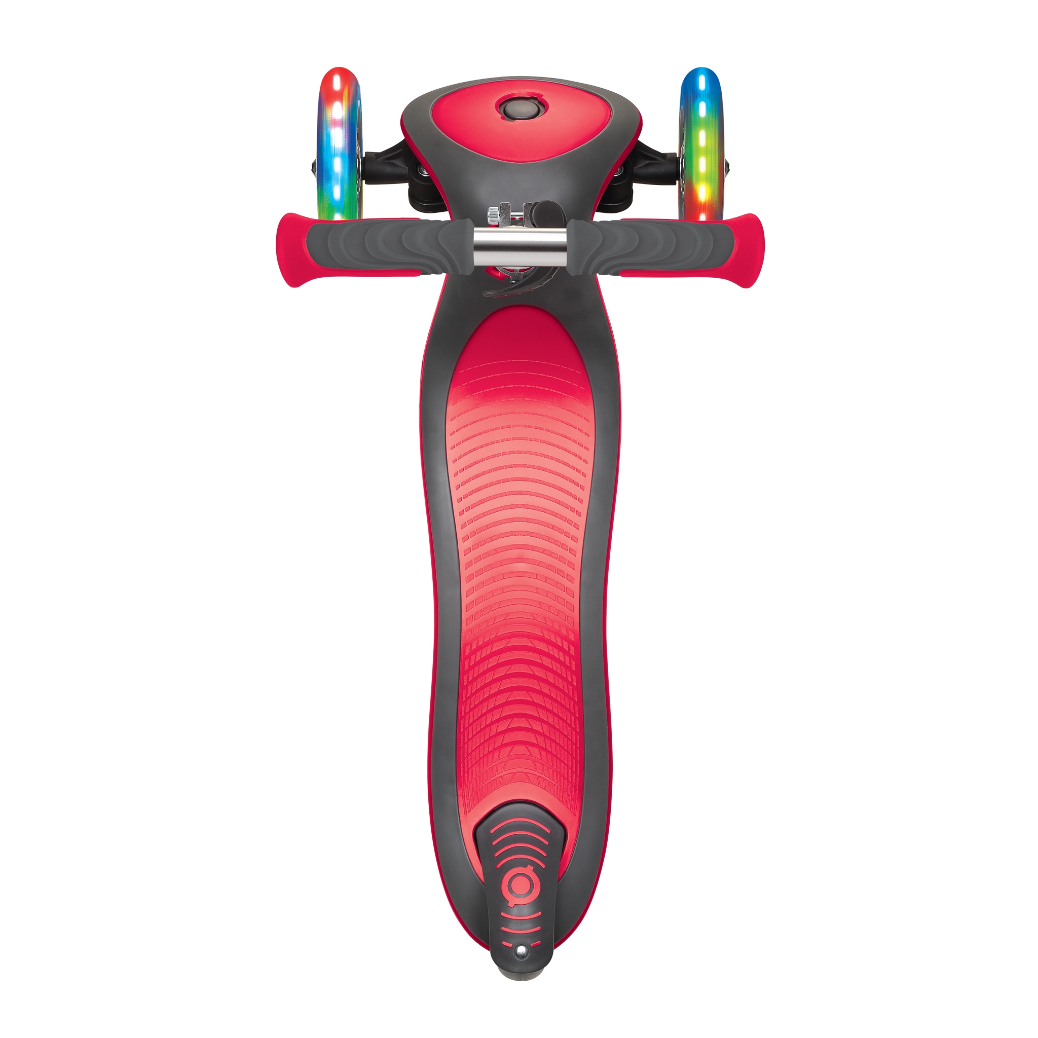 Globber-ELITE-DELUXE-LIGHTS-3-wheel-foldable-scooter-with-extra-wide-scooter-deck-new-red 4