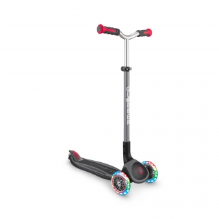 Globber-MASTER-LIGHTS-premium-3-wheel-foldable-light-up-scooter-for-kids-aged-4-to-14_black-red thumbnail 4