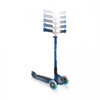 Globber-MASTER-LIGHTS-premium-3-wheel-foldable-light-up-scooters-for-kids-with-5-height-adjustable-T-bar_dark-blue thumbnail 2