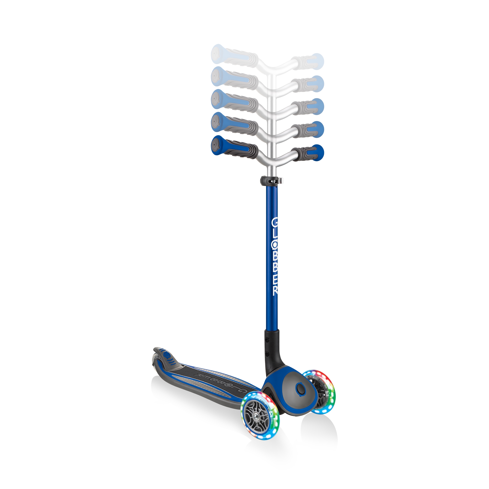 Globber-MASTER-LIGHTS-premium-3-wheel-foldable-light-up-scooters-for-kids-with-5-height-adjustable-T-bar_dark-blue 2