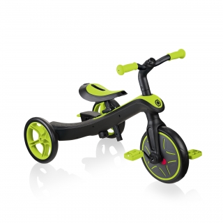 Globber-EXPLORER-TRIKE-3in1-all-in-one-baby-tricycle-and-kids-balance-bike-stage-2-training-trike_lime-green thumbnail 1