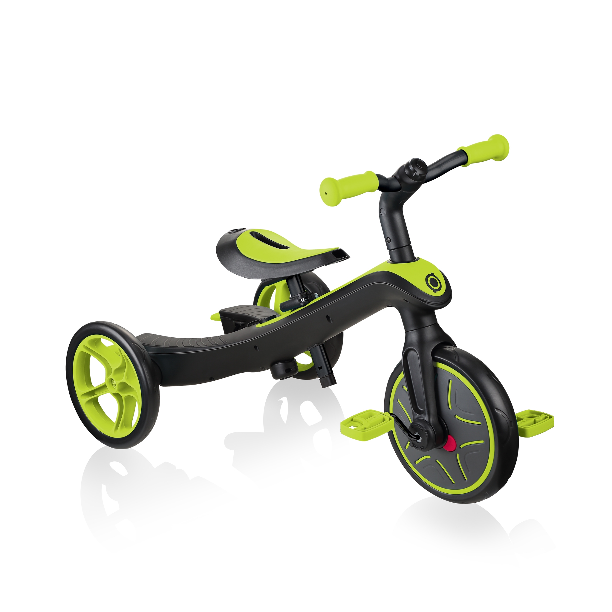 Globber-EXPLORER-TRIKE-3in1-all-in-one-baby-tricycle-and-kids-balance-bike-stage-2-training-trike_lime-green 1