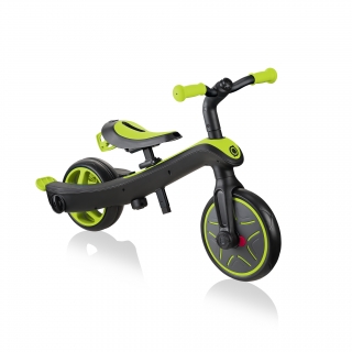 Globber-EXPLORER-TRIKE-3in1-all-in-one-baby-tricycle-and-kids-balance-bike-stage-3-balance-bike_lime-green thumbnail 2