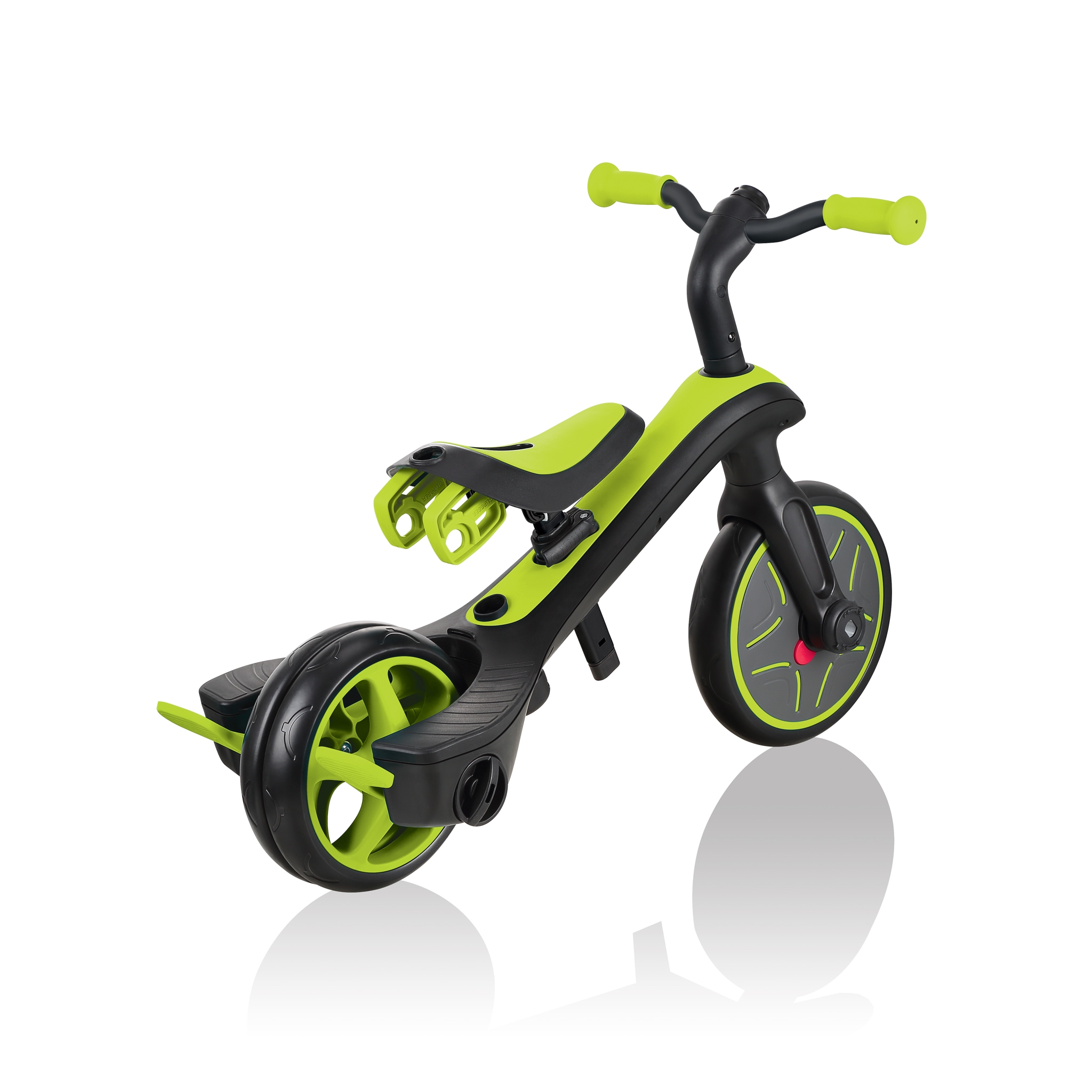 Globber-EXPLORER-TRIKE-3in1-all-in-one-baby-tricycle-and-kids-balance-bike-with-smart-pedal-storage_lime-green 6
