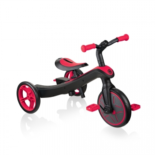 Globber-EXPLORER-TRIKE-3in1-all-in-one-baby-tricycle-and-kids-balance-bike-stage-2-training-trike_new-red thumbnail 1