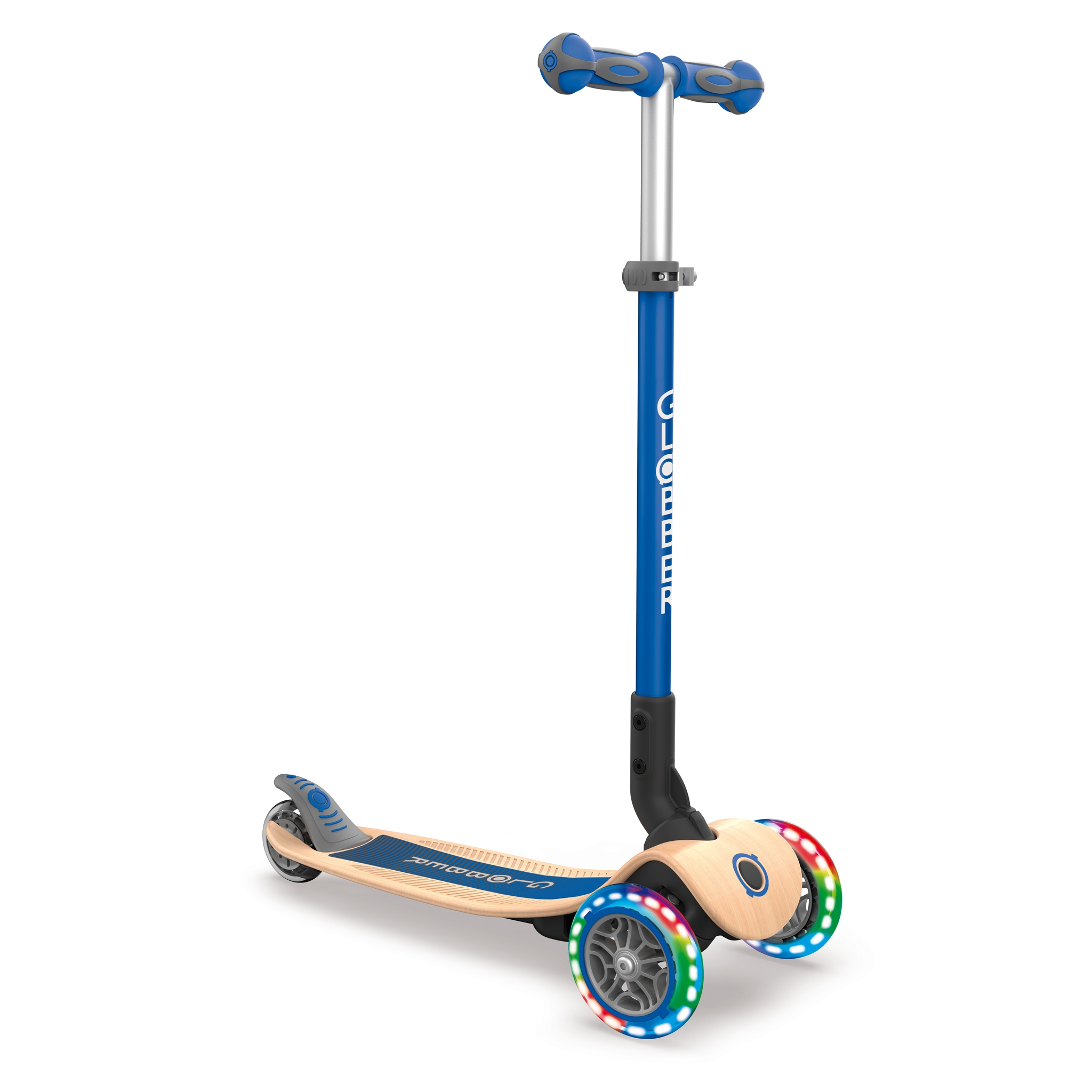 PRIMO-FOLDABLE-WOOD-LIGHTS-3-wheel-foldable-light-up-scooter-with-FSC-certified-7-ply-wooden-scooter-deck_navy-blue 0