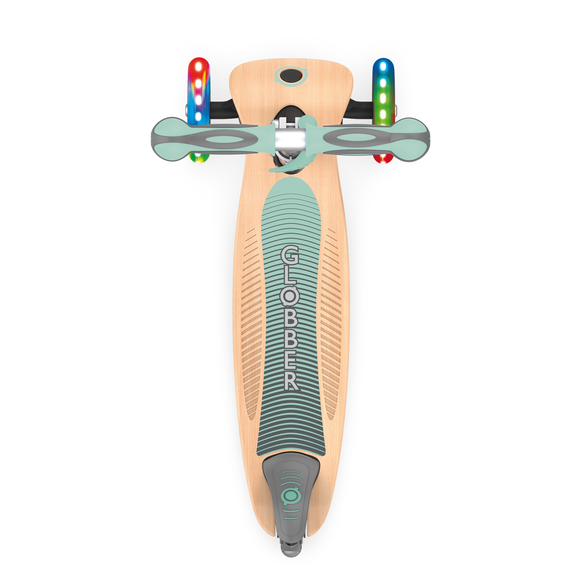 PRIMO-FOLDABLE-WOOD-LIGHTS-3-wheel-with-7-ply-wooden-scooter-deck-and-laser-engraved-sides-on-the-deck_pastel-green 3