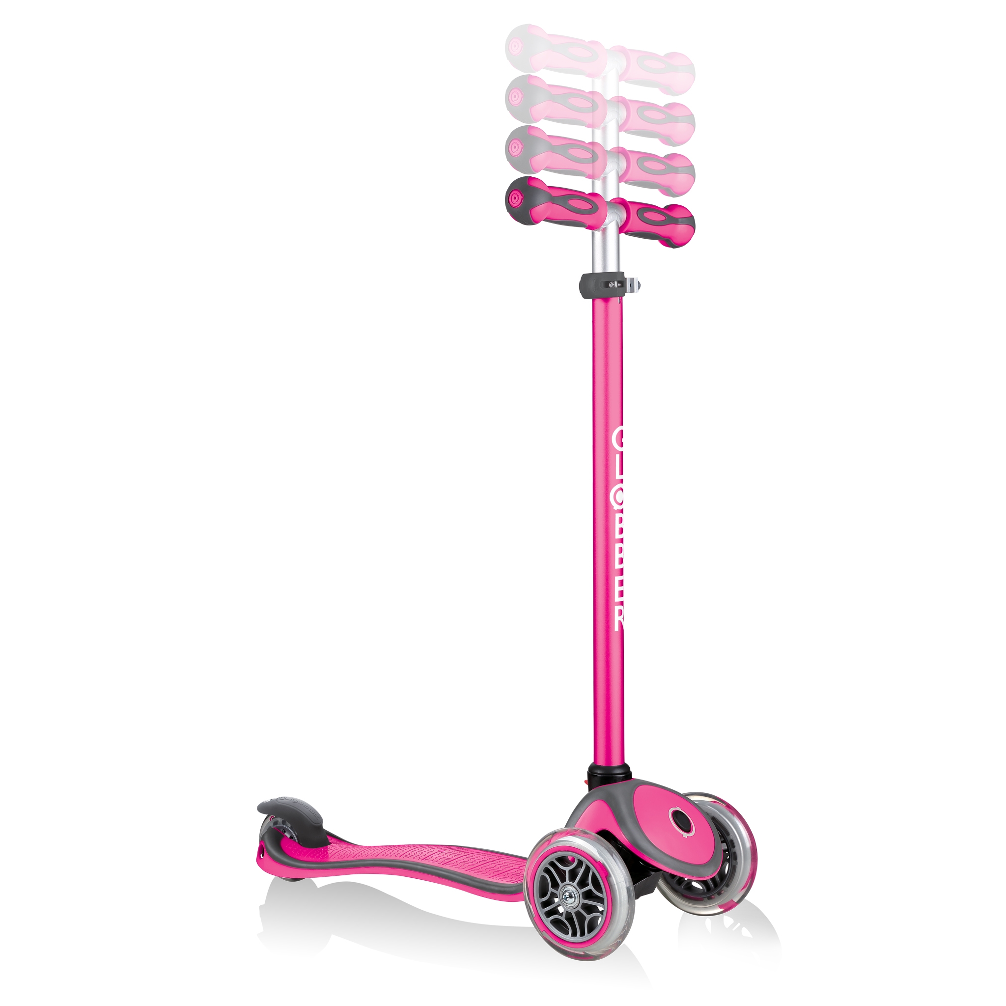 GO-UP-COMFORT-scooter-with-seat-4-height-adjustable-T-bar-deep-pink 5