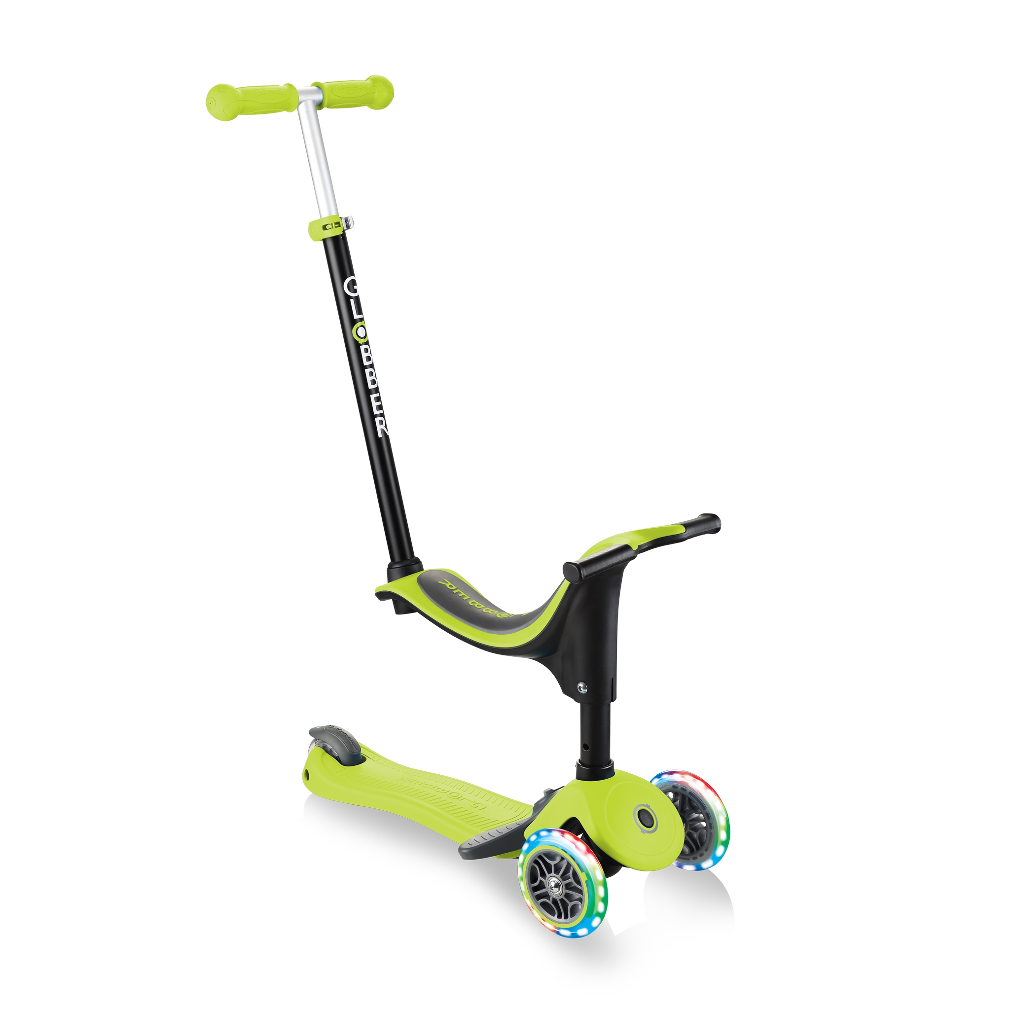 GO-UP-SPORTY-PLUS-LIGHTS-scooter-with-seat-ride-on-mode_lime-green 0