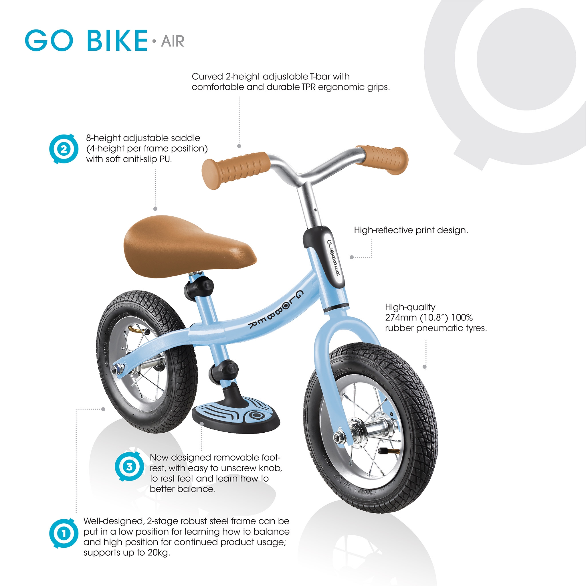 Best balance bike for toddlers aged 3 6 Globber GO BIKE AIR Globber Armenia
