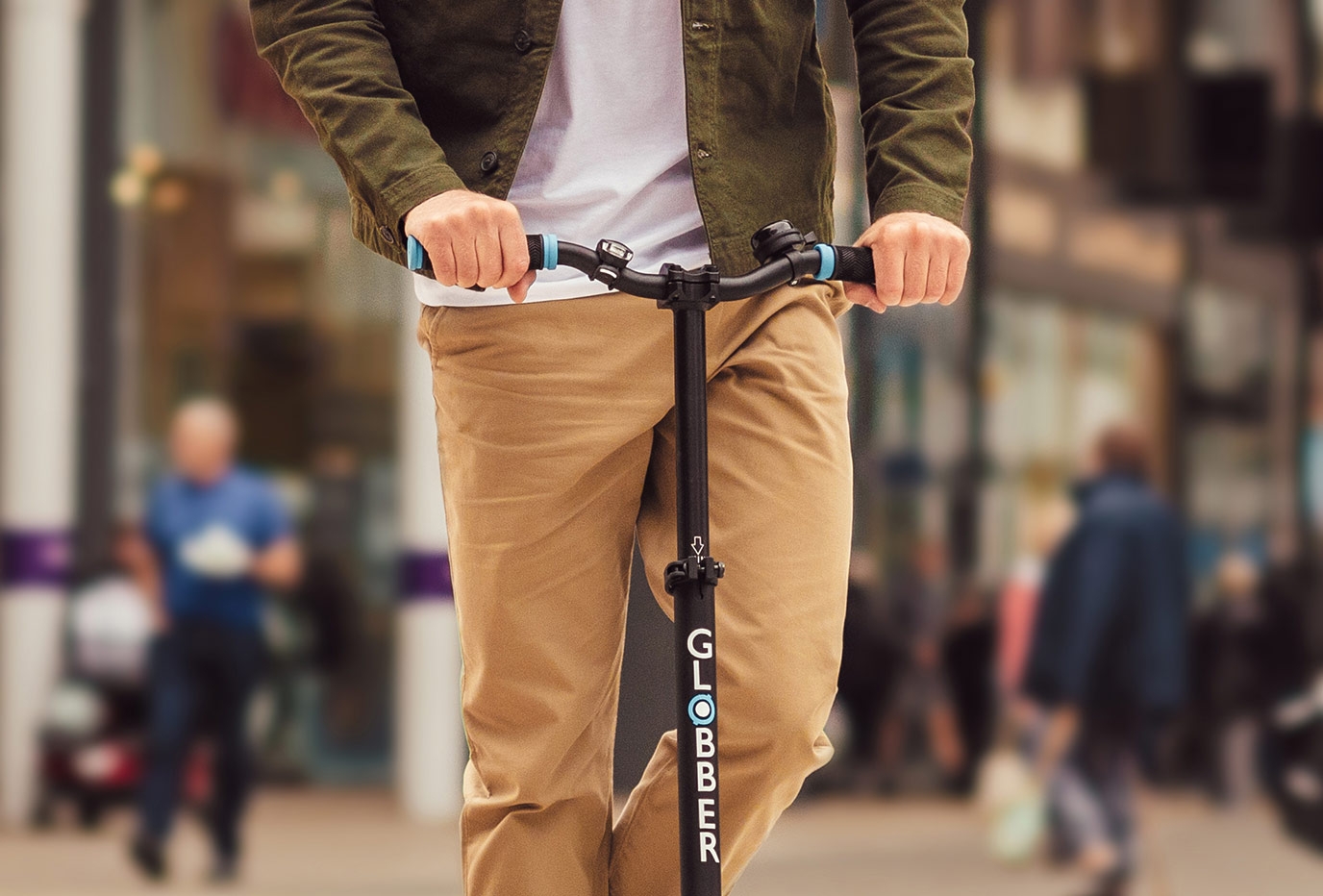 Electric scooter handlebars with soft TPR grips