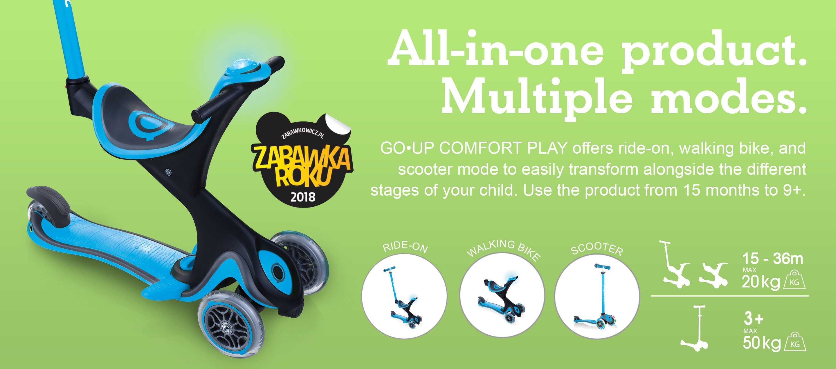 All-in-one product. Multiple modes.