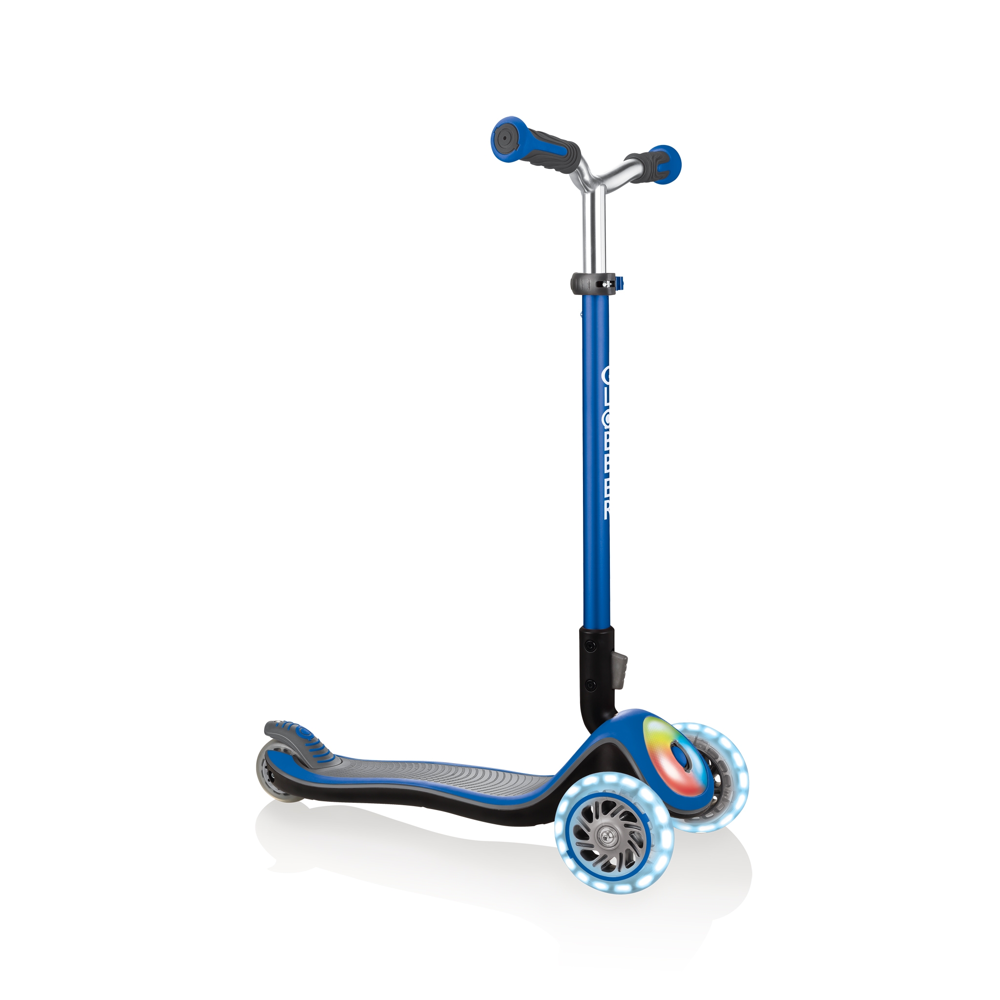 Globber-ELITE-PRIME-best-3-wheel-foldable-scooter-for-kids-aged-3+-navy-blue 0