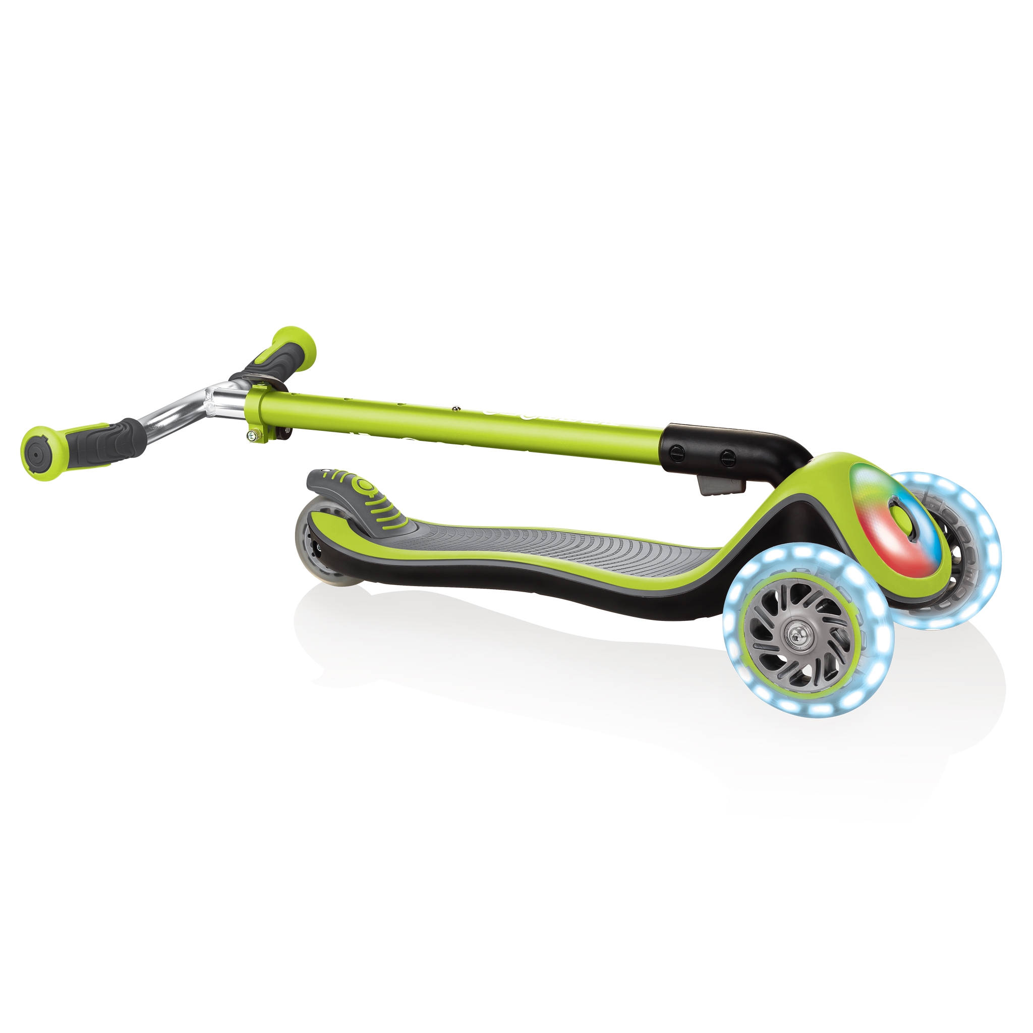 Globber-ELITE-PRIME-easy-foldable-3-wheel-scooter-for-kids-aged-3+-lime-green 4