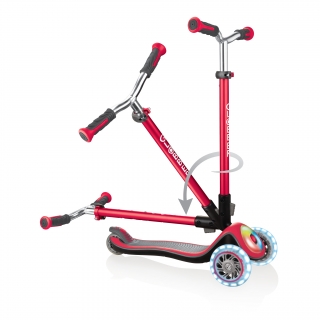 Globber-ELITE-PRIME-best-3-wheel-scooter-for-kids-with-patented-folding-system-new-red thumbnail 3