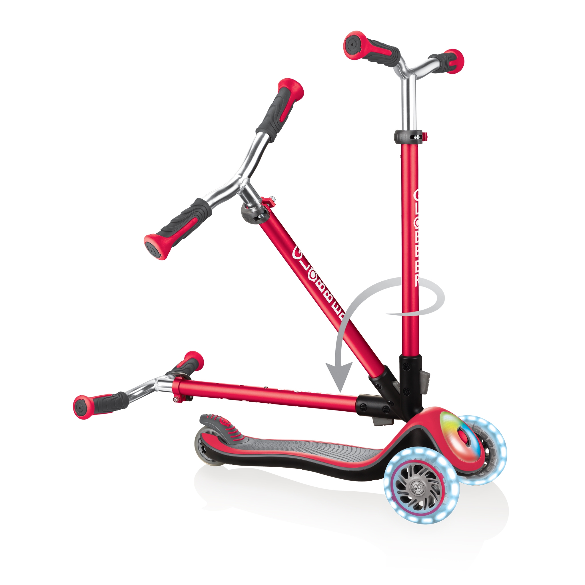 Globber-ELITE-PRIME-best-3-wheel-scooter-for-kids-with-patented-folding-system-new-red 3