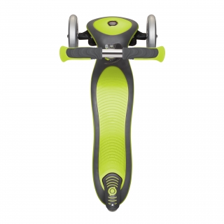 Globber-ELITE-DELUXE-3-wheel-foldable-scooter-for-kids-with-extra-wide-scooter-deck-lime-green thumbnail 4