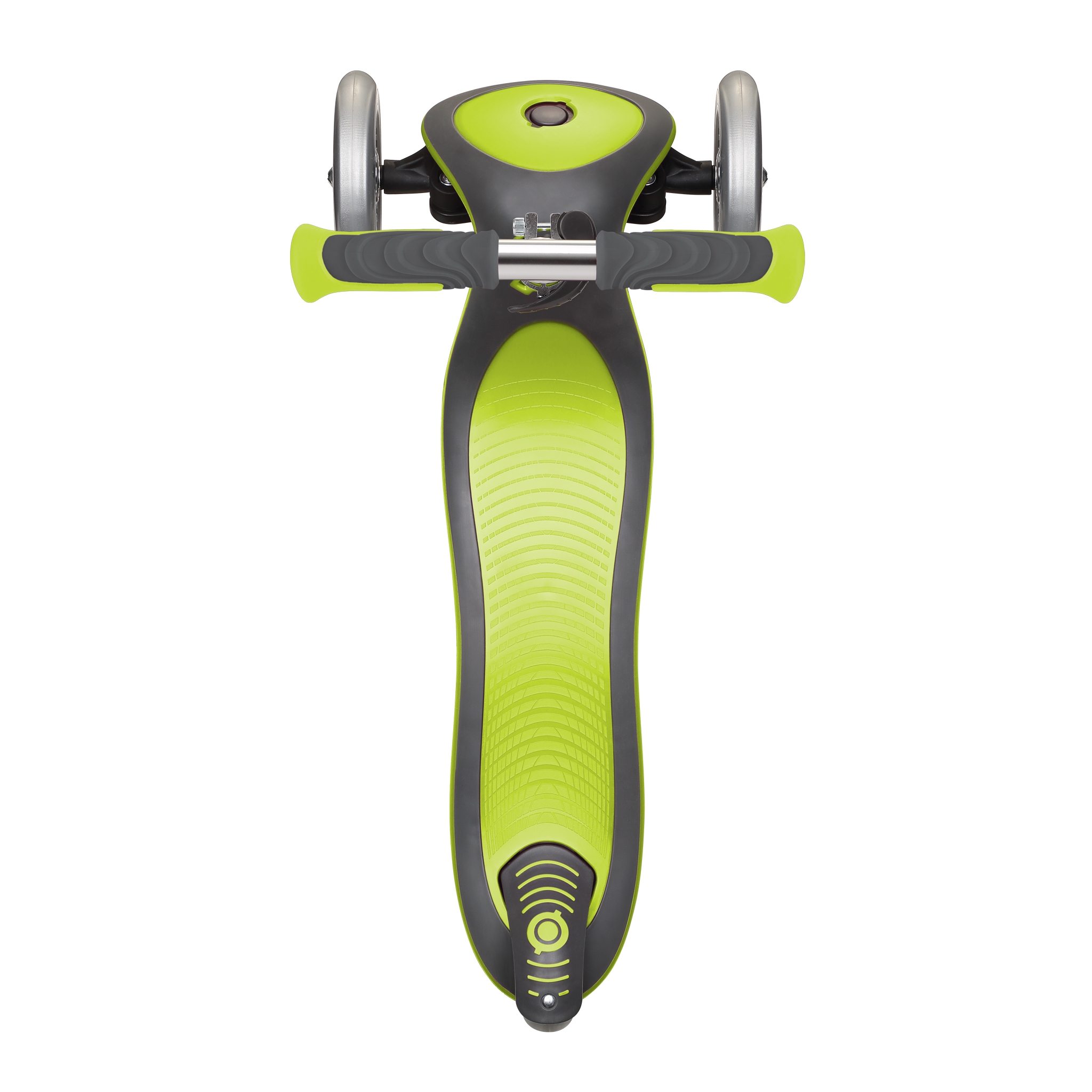 Globber-ELITE-DELUXE-3-wheel-foldable-scooter-for-kids-with-extra-wide-scooter-deck-lime-green 4
