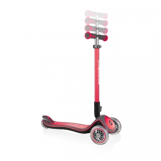 Globber-ELITE-DELUXE-3-wheel-adjustable-scooter-for-kids-with-anodized-T-bar-new-red thumbnail 1