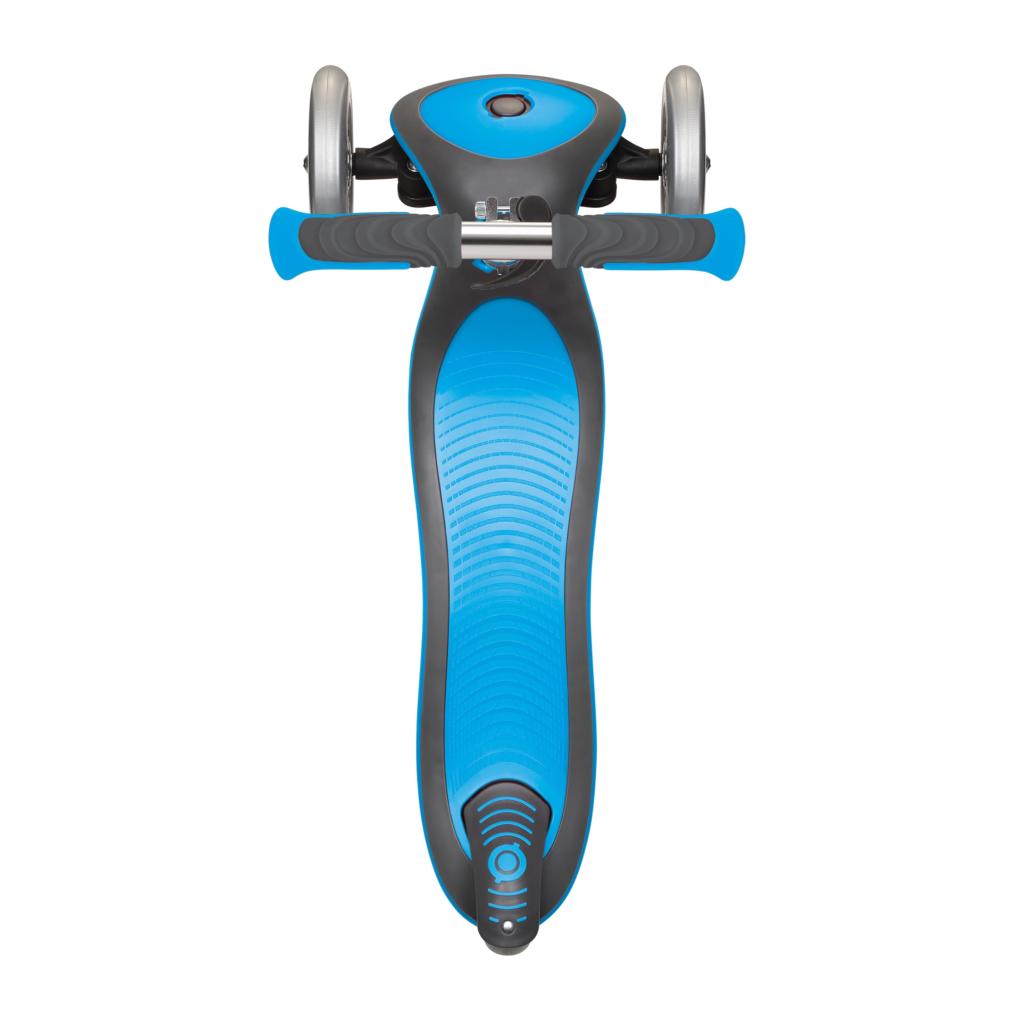 Globber-ELITE-DELUXE-3-wheel-foldable-scooter-for-kids-with-extra-wide-scooter-deck-sky-blue 4
