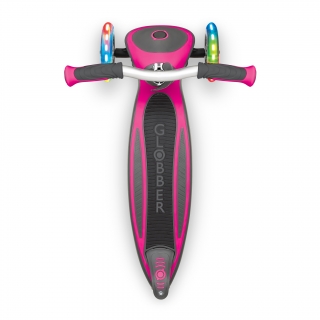 Globber-MASTER-LIGHTS-3-wheel-foldable-light-up-scooter-for-kids-with-extra-wide-anti-slip-deck-for-comfortable-rides_deep-pink thumbnail 0
