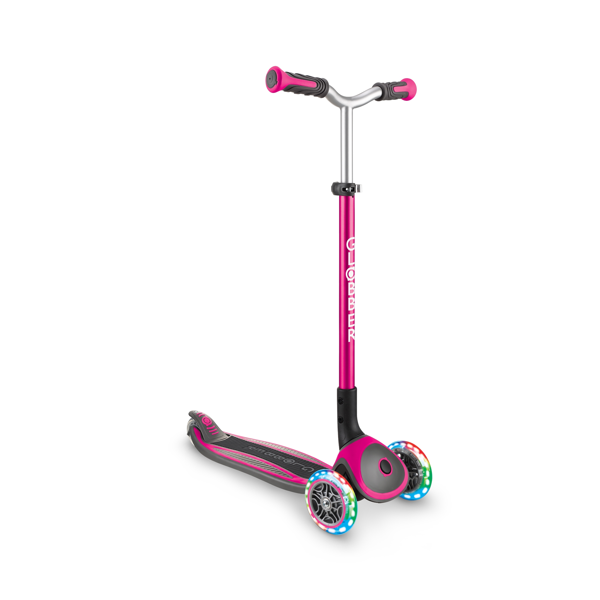 Globber-MASTER-LIGHTS-premium-3-wheel-foldable-light-up-scooter-for-kids-aged-4-to-14_deep-pink 4