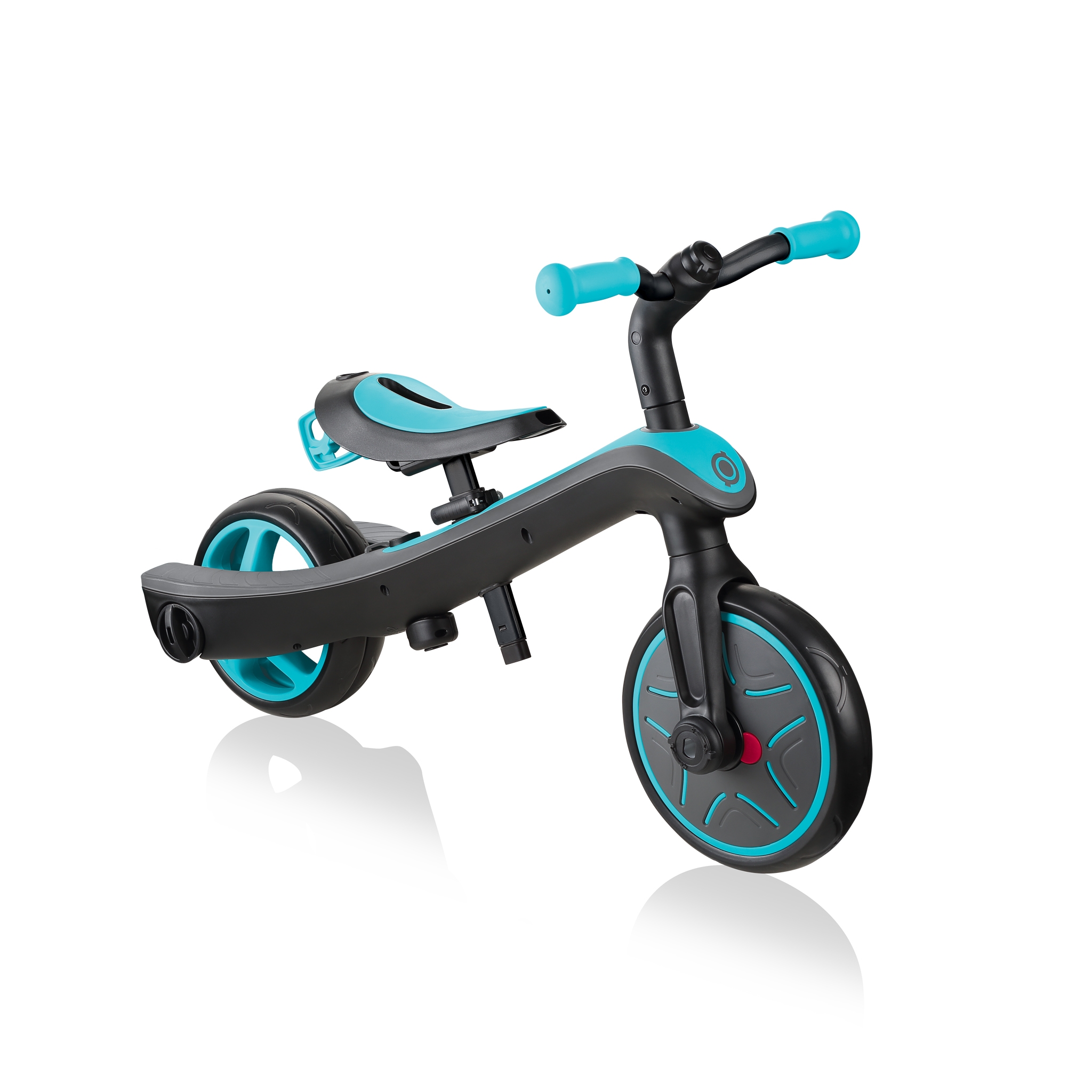 Globber-EXPLORER-TRIKE-2in1-all-in-one-training-tricycle-and-kids-balance-bike-stage2-balance-bike_teal 1