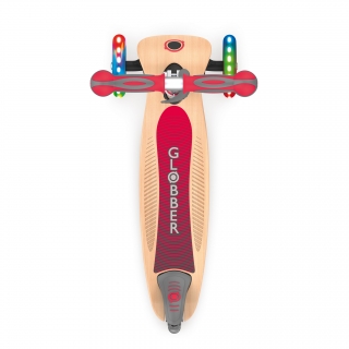 PRIMO-FOLDABLE-WOOD-LIGHTS-3-wheel-with-7-ply-wooden-scooter-deck-and-laser-engraved-sides-on-the-deck_new-red thumbnail 2
