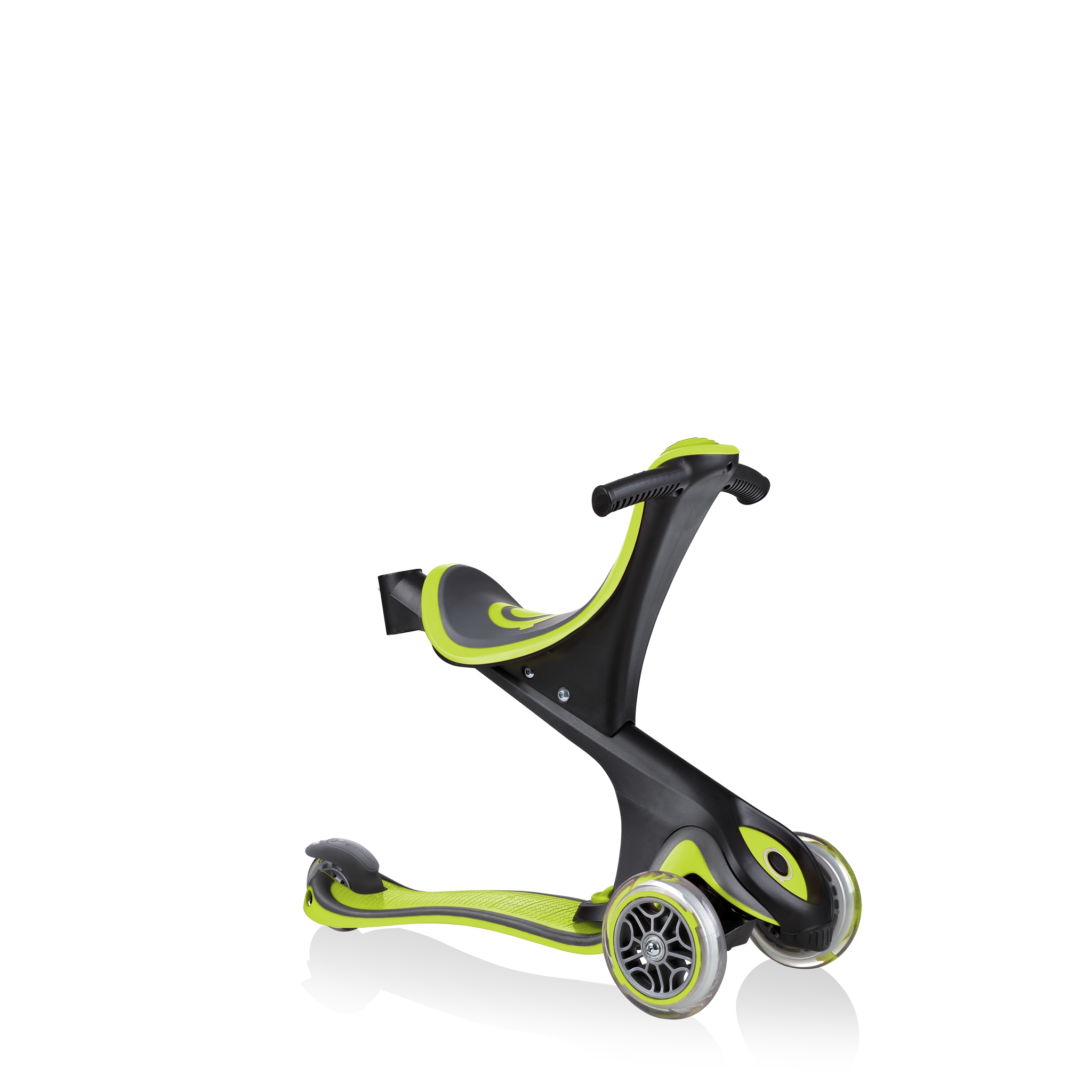 GO-UP-COMFORT-scooter-with-seat-walking-bike-lime-green 2