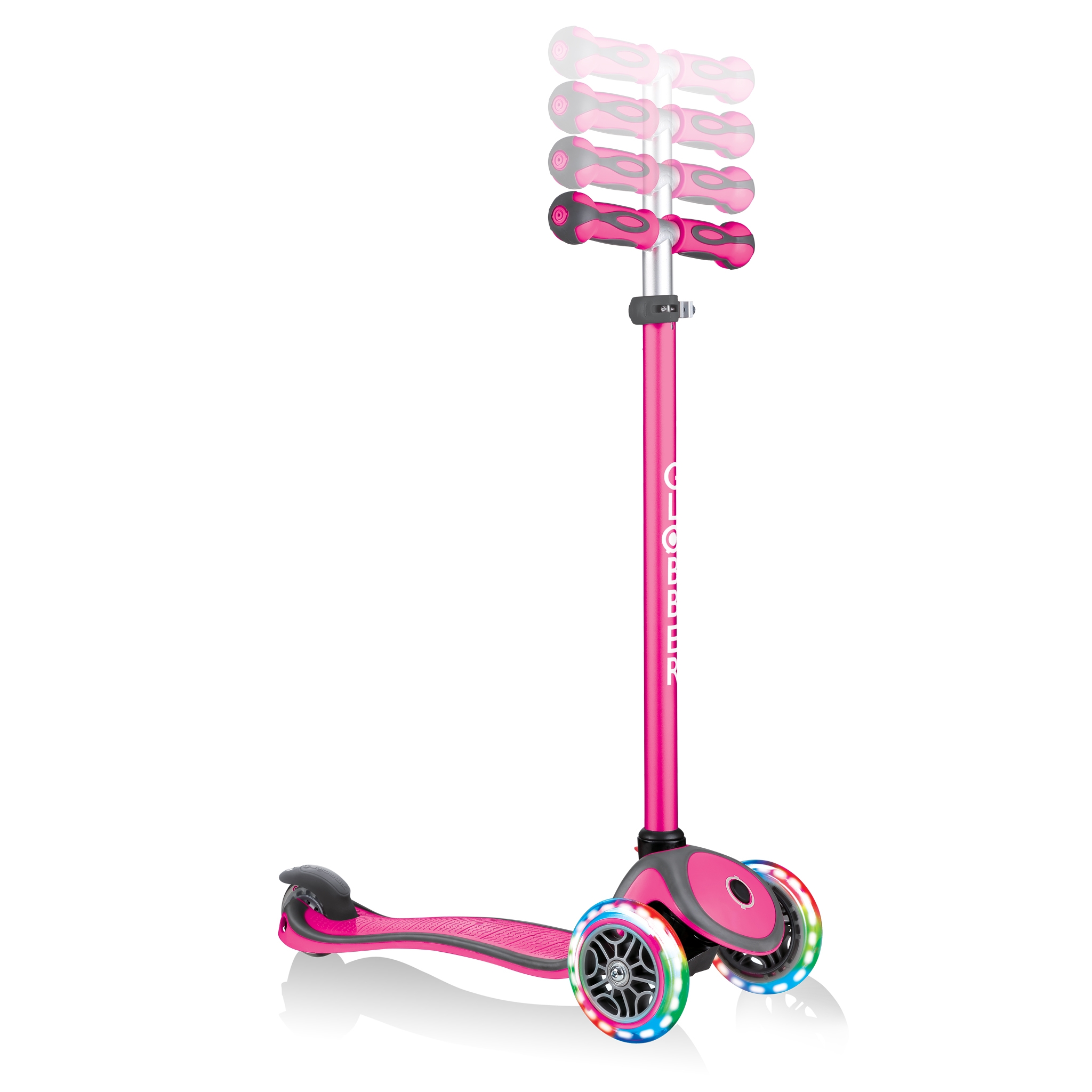 GO-UP-COMFORT-LIGHTS-scooter-with-seat-4-height-adjustable-T-bar-deep-pink 5