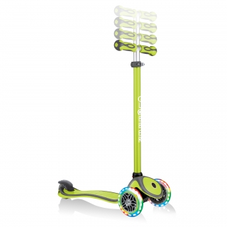 GO-UP-COMFORT-LIGHTS-scooter-with-seat-4-height-adjustable-T-bar-lime-green thumbnail 5