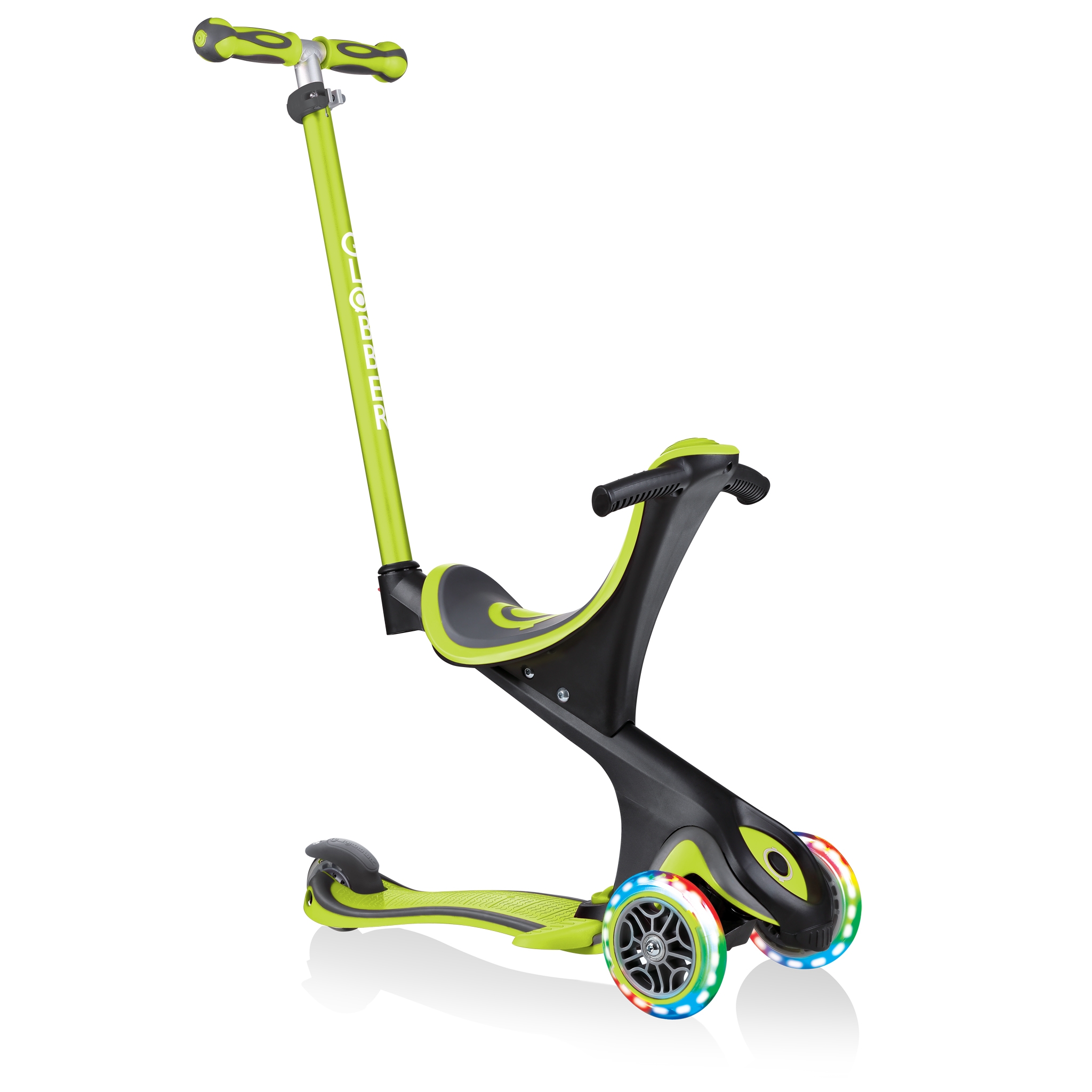 GO-UP-COMFORT-LIGHTS-scooter-with-seat-with-extra-wide-seat-lime-green 0