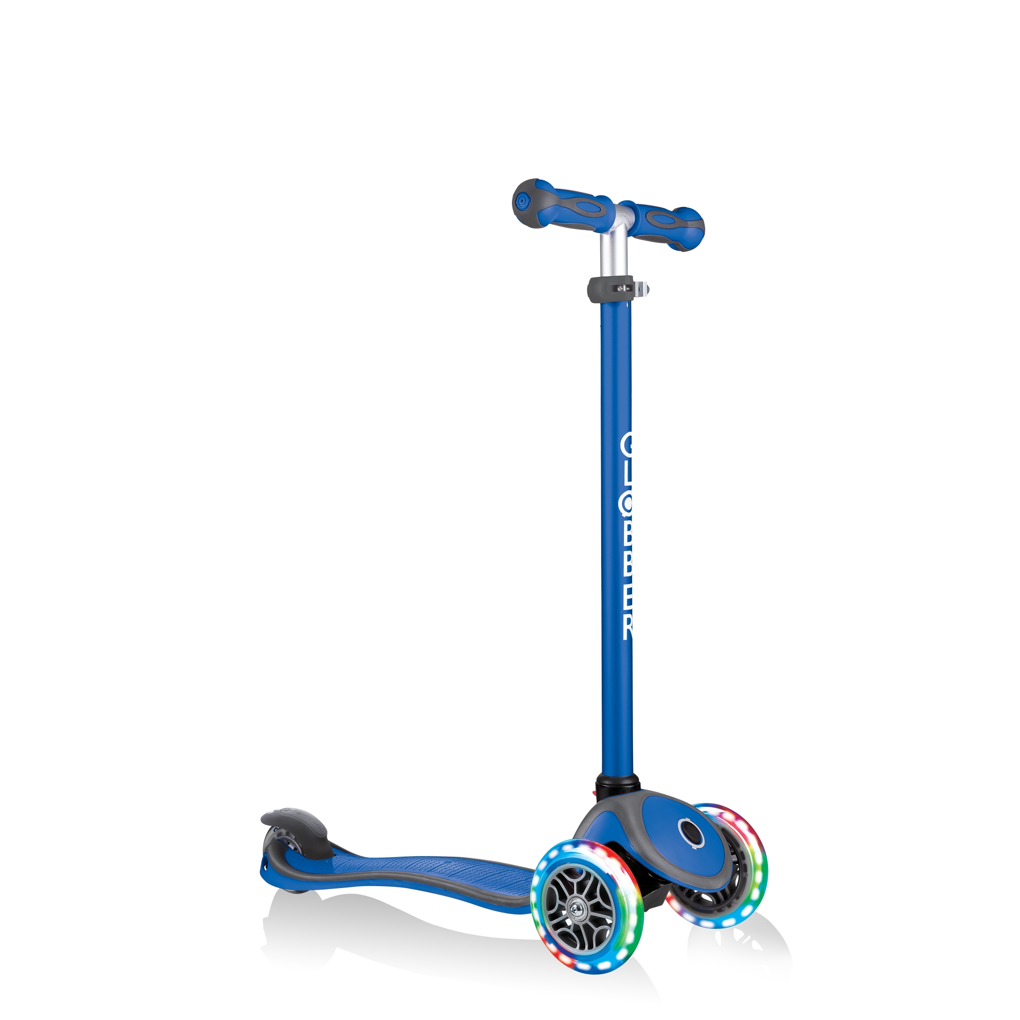 GO-UP-COMFORT-LIGHTS-scooter-with-seat-with-adjustable-T-bar-navy-blue 4
