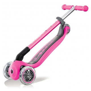PRIMO-FOLDABLE-3-wheel-foldable-scooter-for-kids-trolley-mode-neon-pink thumbnail 4