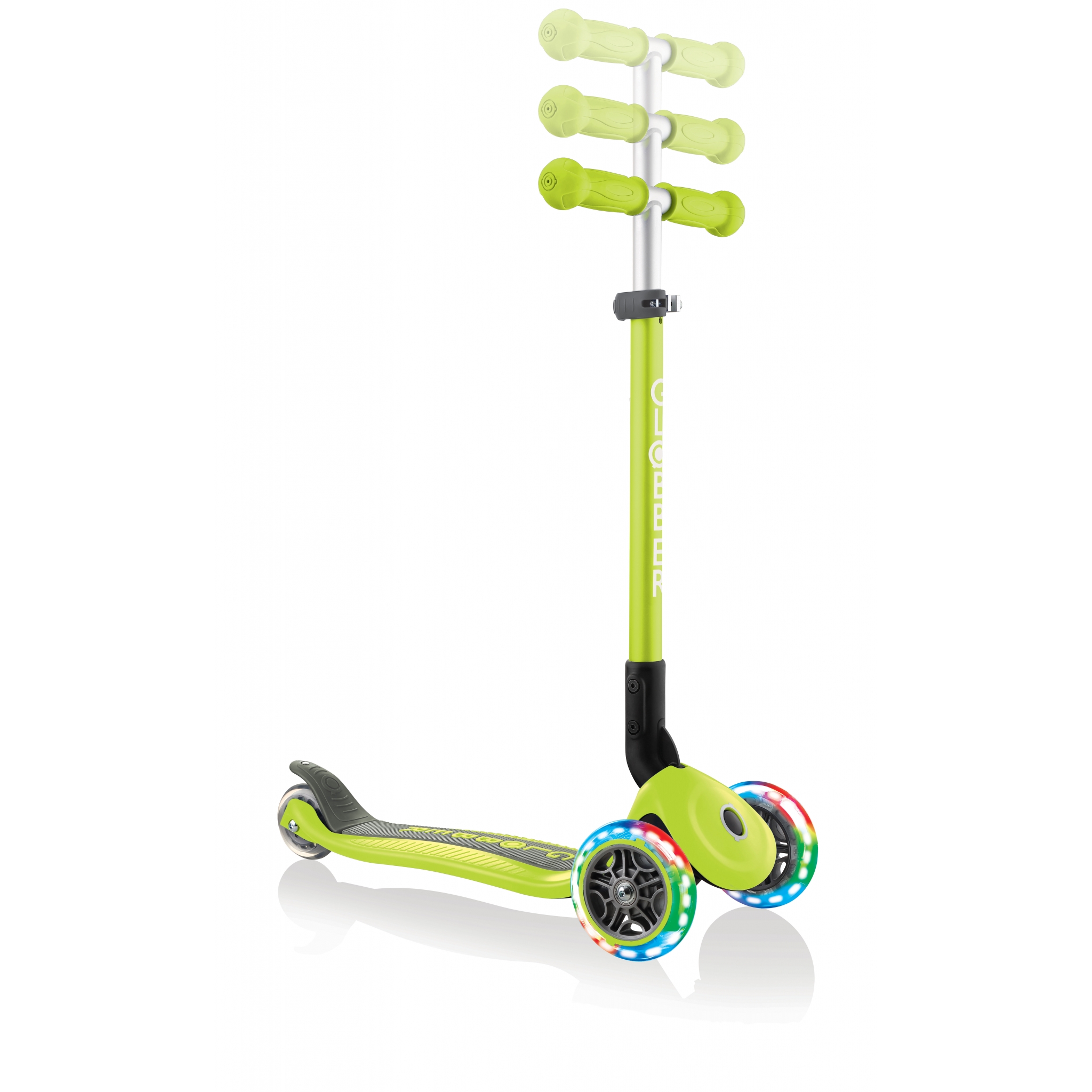 PRIMO-FOLDABLE-LIGHTS-adjustable-scooter-for-kids-lime-green 5