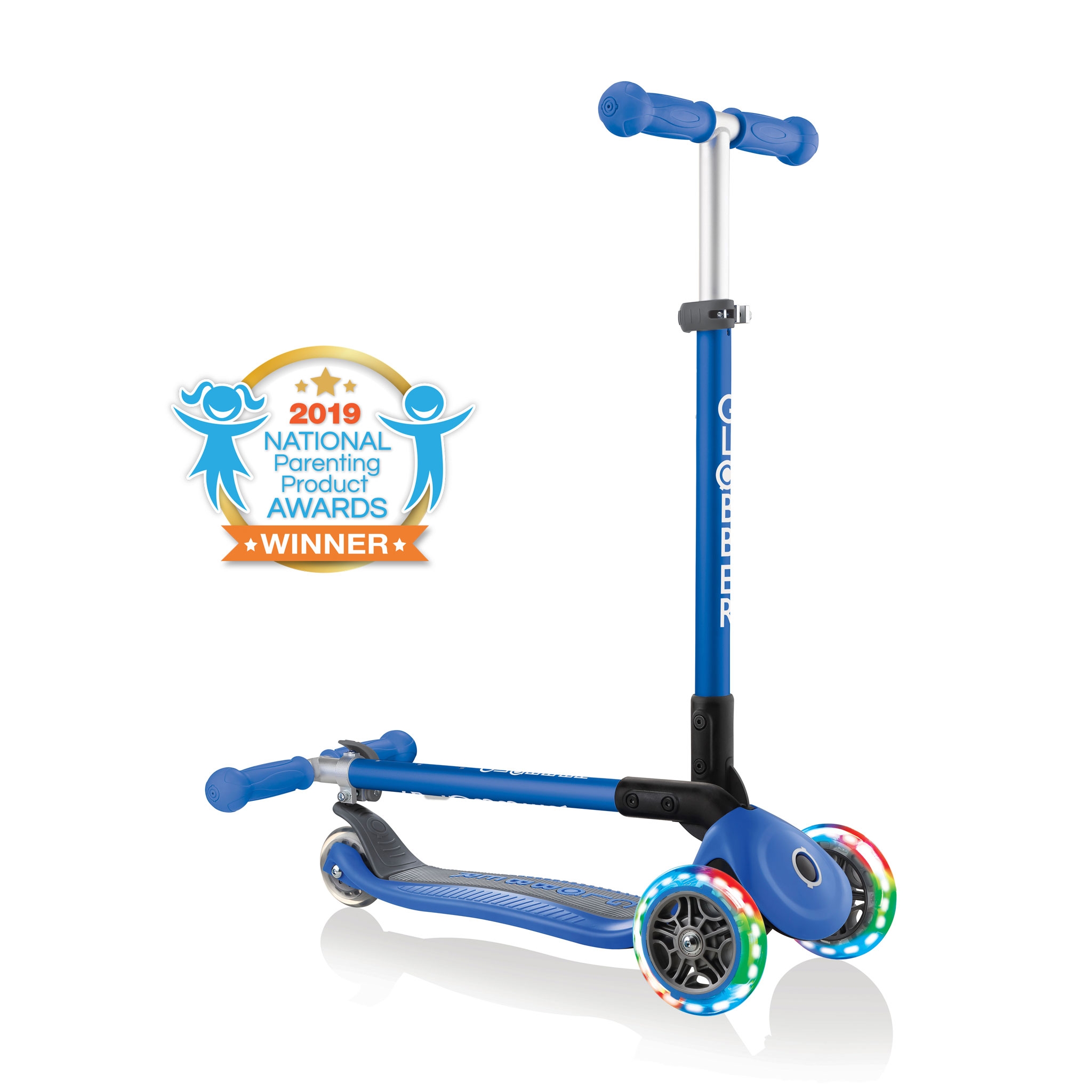 PRIMO-FOLDABLE-LIGHTS-3-wheel-fold-up-scooter-for-kids-navy-blue2 0