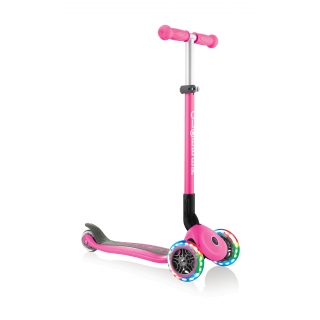PRIMO-FOLDABLE-LIGHTS-3-wheel-foldable-scooter-light-up-scooter-for-kids-neon-pink thumbnail 4