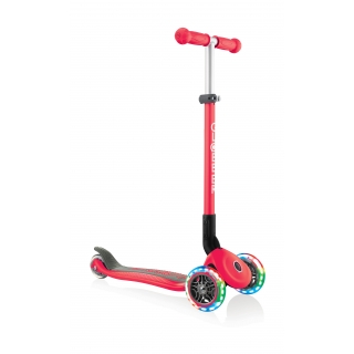 PRIMO-FOLDABLE-LIGHTS-3-wheel-foldable-scooter-light-up-scooter-for-kids-new-red thumbnail 4