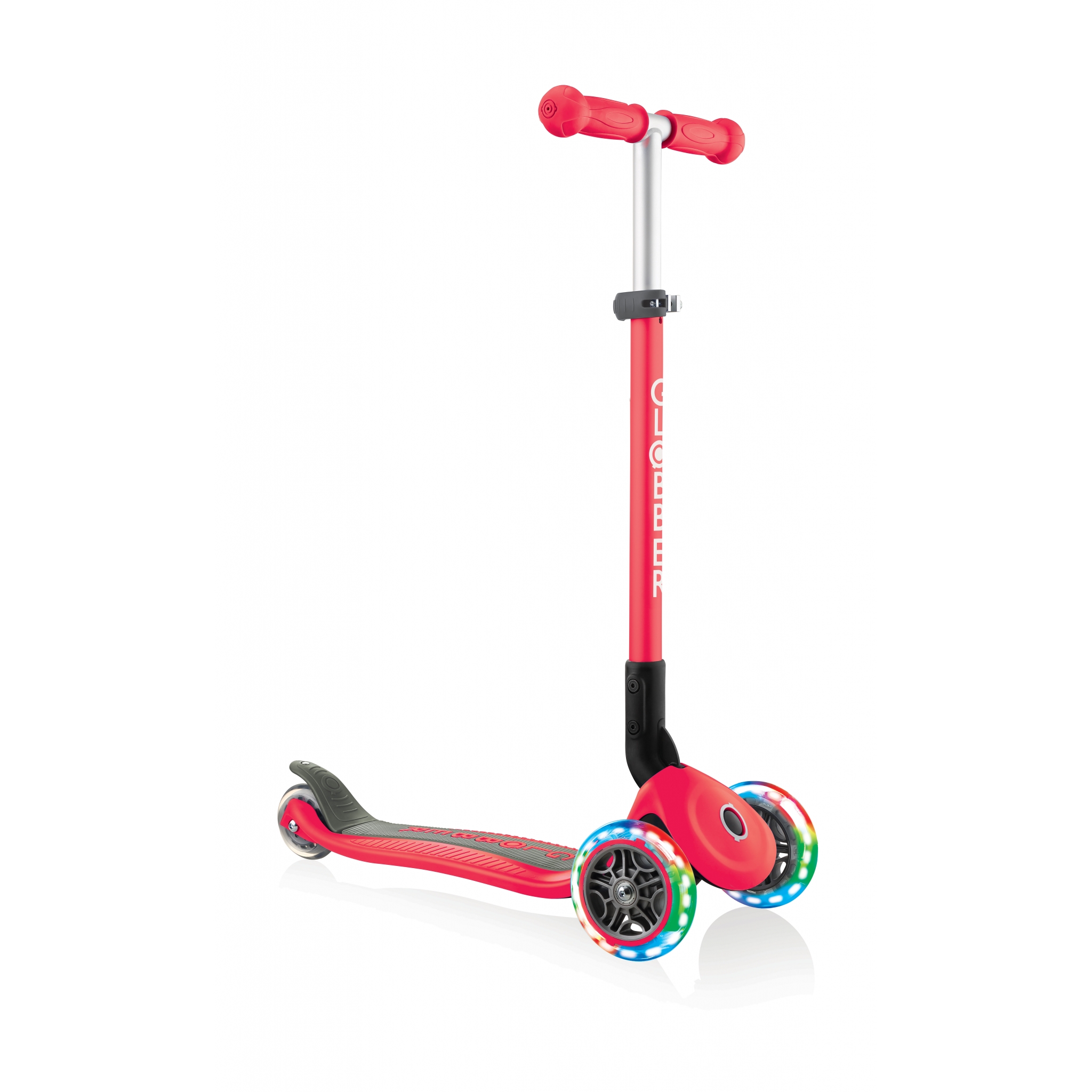 PRIMO-FOLDABLE-LIGHTS-3-wheel-foldable-scooter-light-up-scooter-for-kids-new-red 4