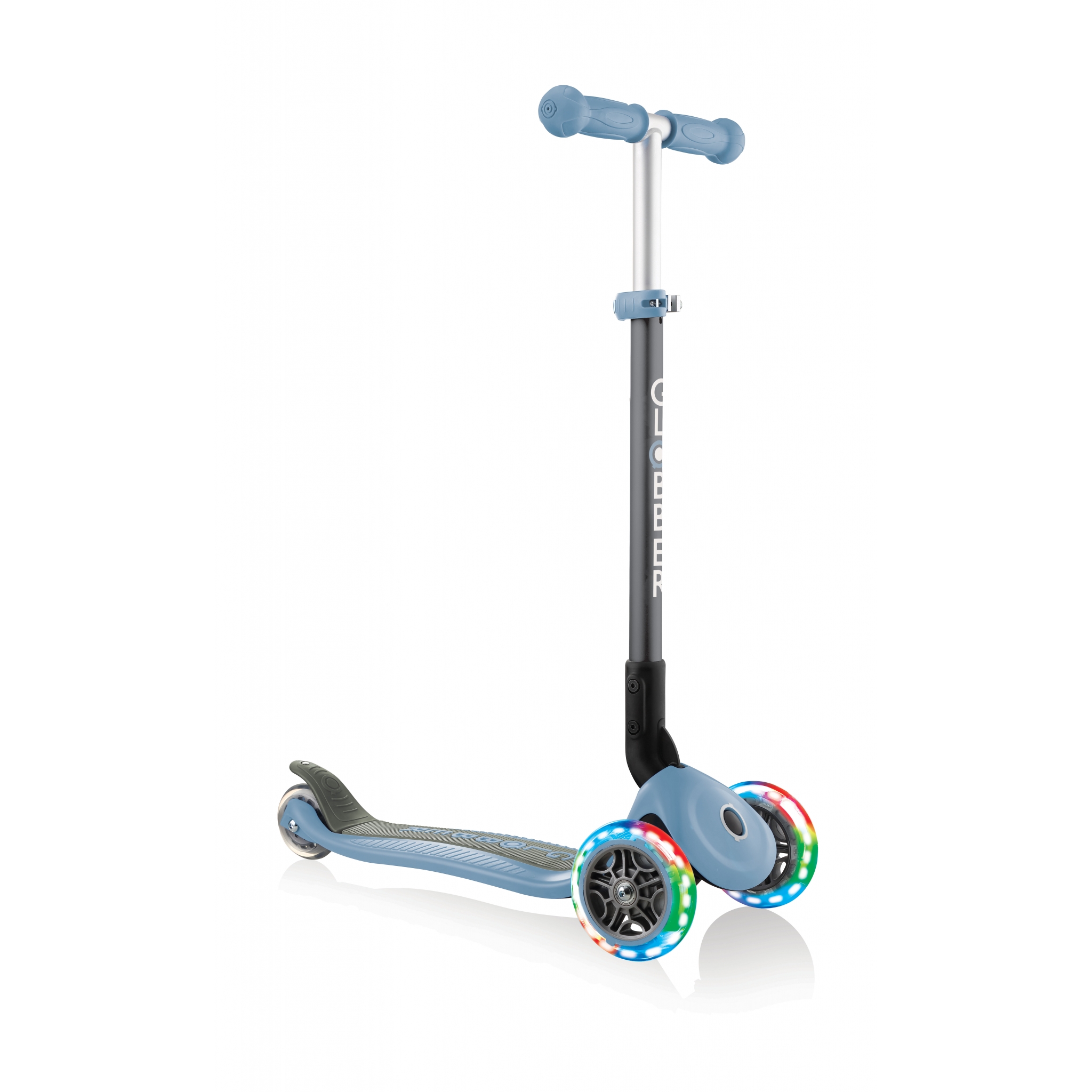 PRIMO-FOLDABLE-LIGHTS-3-wheel-foldable-scooter-light-up-scooter-for-kids-ash-blue 4