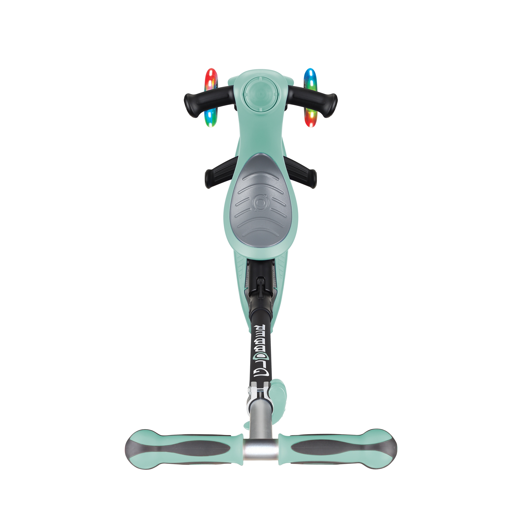 GO-UP-DELUXE-LIGHTS-ride-on-walking-bike-scooter-with-light-up-wheels-and-extra-wide-3-height-adjustable-seat-mint 2