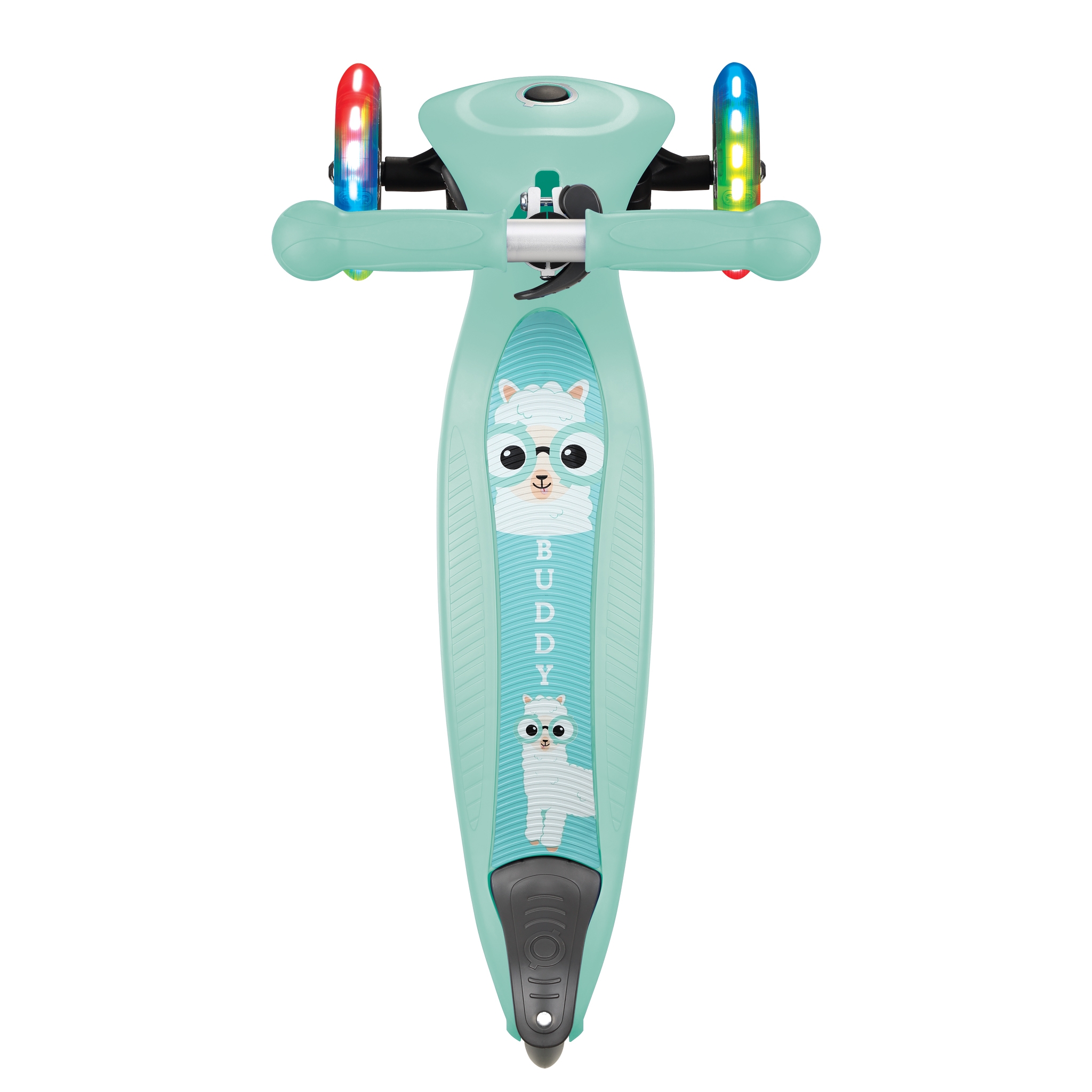 primo-foldable-fantasy-lights-3-wheel-scooter-for-3-year-old-with-patterned-deck 2