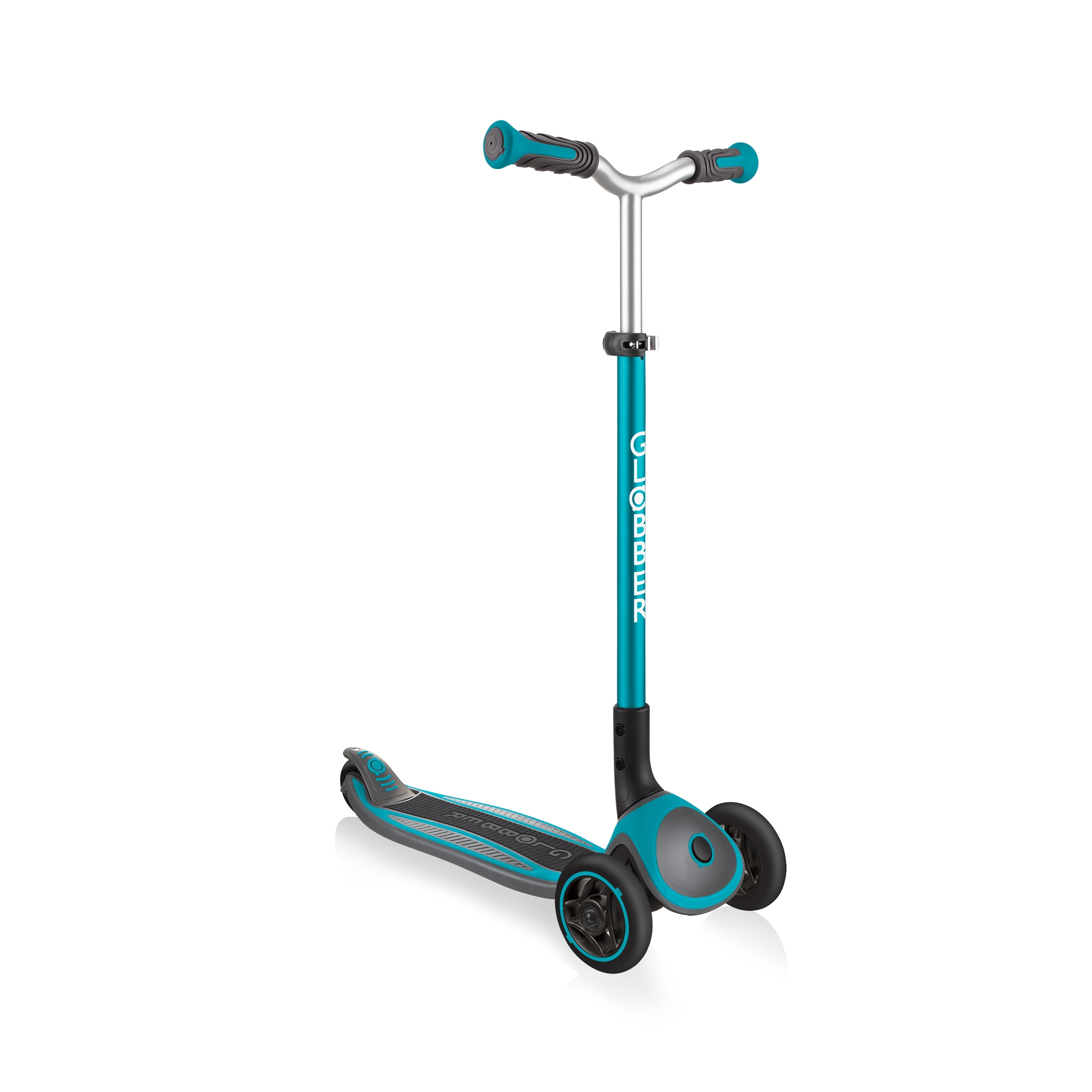 Globber-MASTER-premium-3-wheel-foldable-scooters-for-kids-aged-4-to-14_teal 1