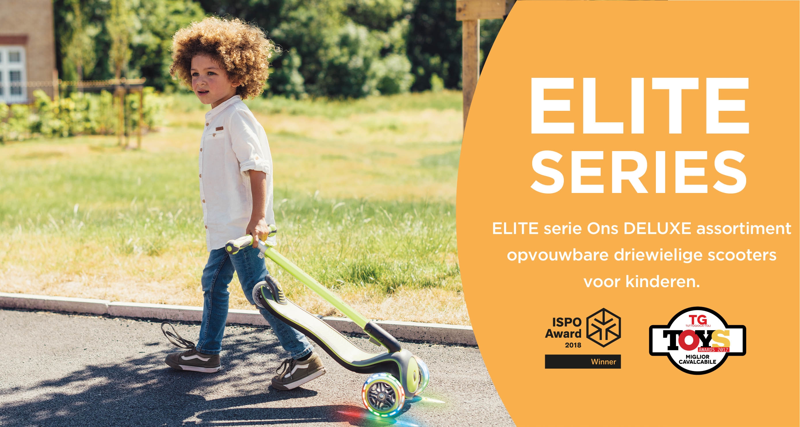 Our DELUXE range of foldable 3-wheel scooters for kids. 