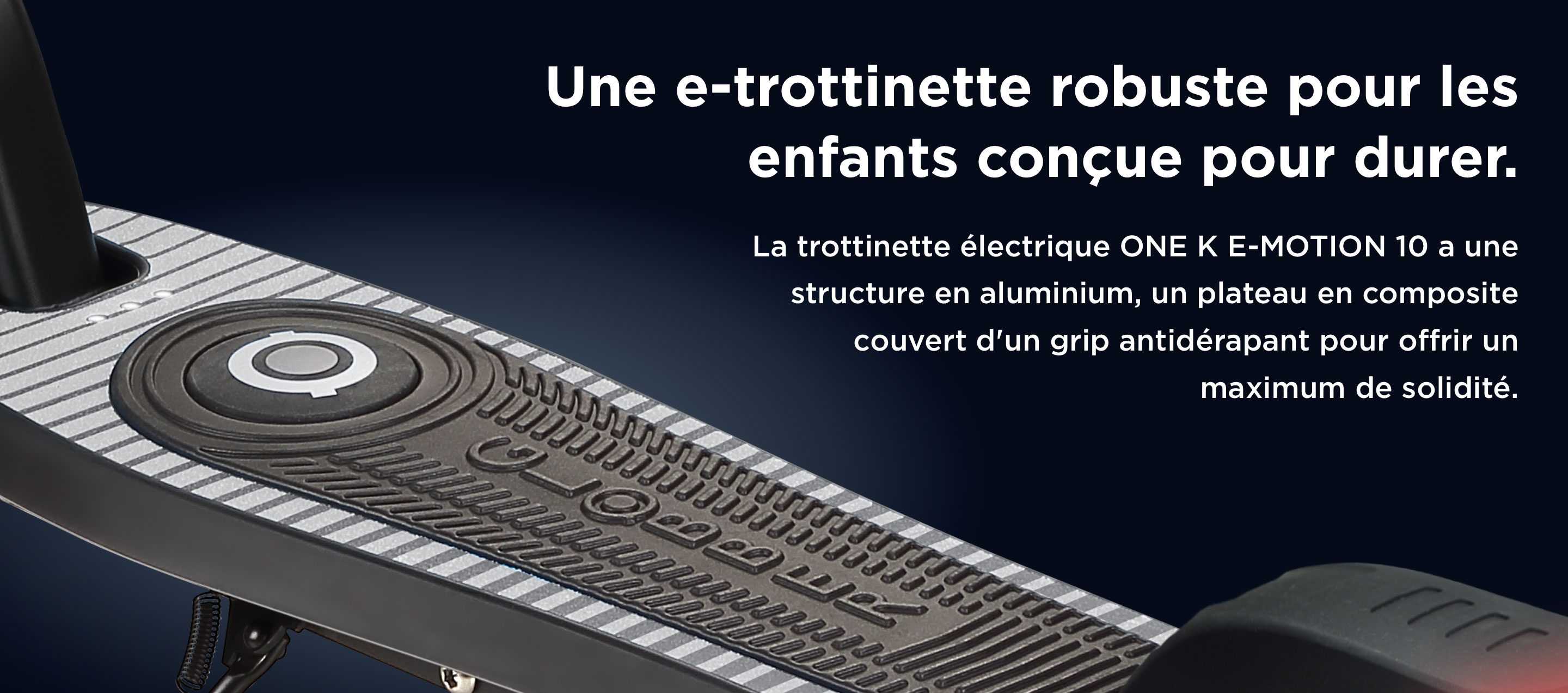 Une e-trottinette robuste pour les enfants conçue pour durer.