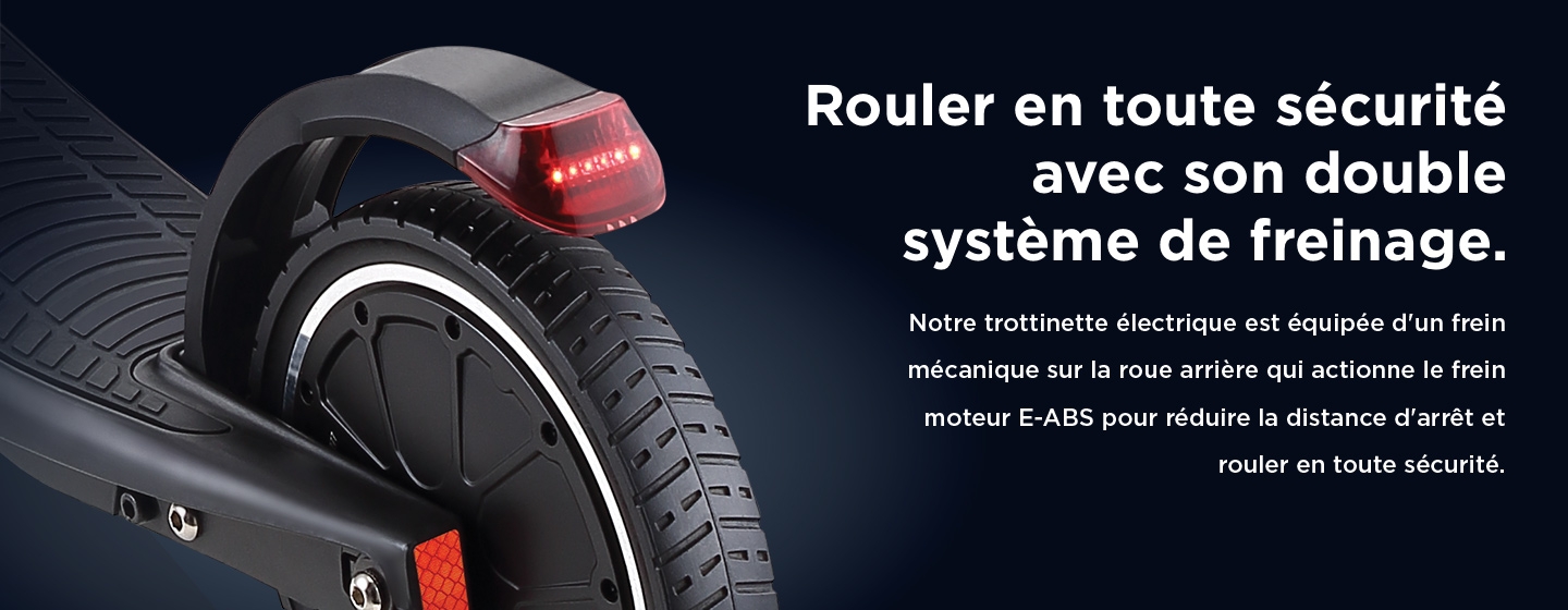 Rouler en toute sécurité avec son double système de freinage