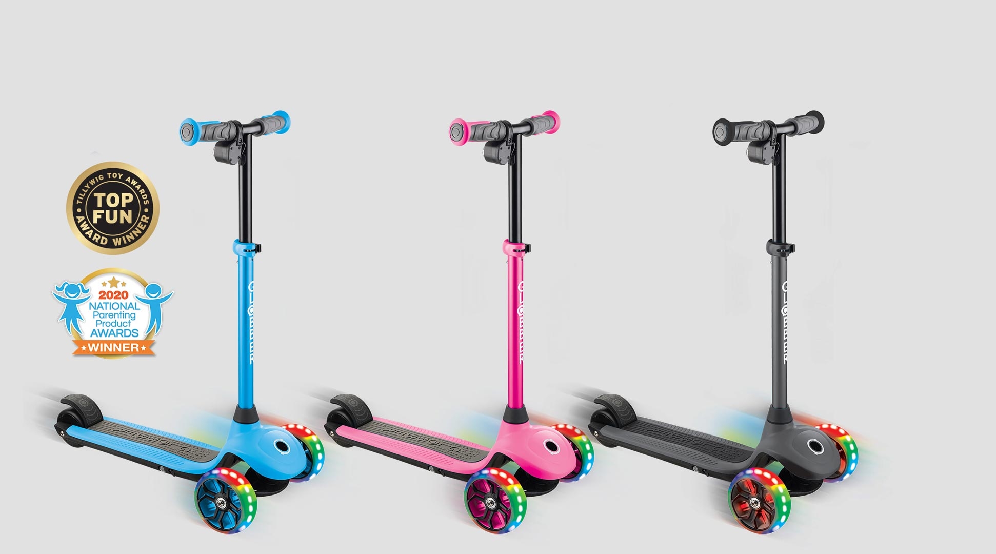 Kies de kleur van je favoriete elektrische scootmobiel voor kinderen