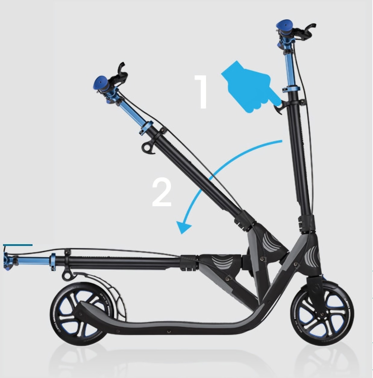 easy folding – lift and pull the clamp